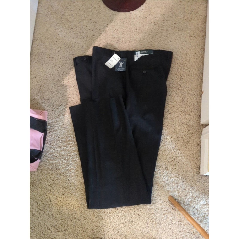 LAUREN RALPH LAUREN Men's UltraFlex Wool Suit Pants 44 NEW Black